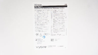 Vyaire 733199 Vital Signs Anesthesia Gas Sampling Line,Disposable 10Ft-Boxof 100
